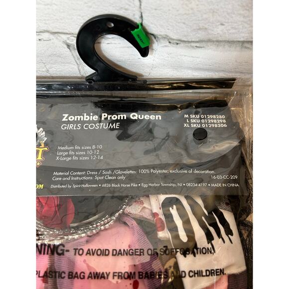 SPIRIT Girl’s Zombie Prom Queen Costume / Size: Large 10/12 - Picture 5 of 5